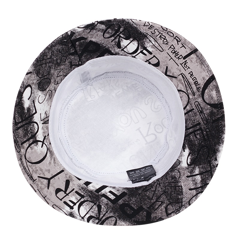 Nón vành cotton họa tiết graffiti thời trang cho nam nữ