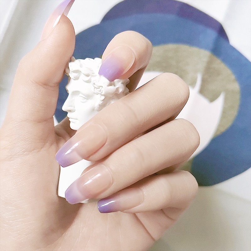KOLIN set 24 móng tay giả gửi một keo dáng yêu nail giả móng tay giả kiểu pháp 1359