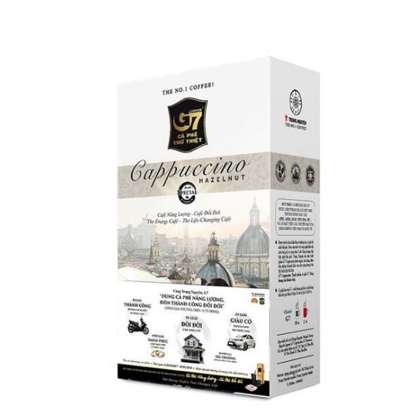 Sản phẩm Hộp 12 gói cà phê G7 Capuchino Hazelnut (hương hạt dẻ) | BigBuy360 - bigbuy360.vn