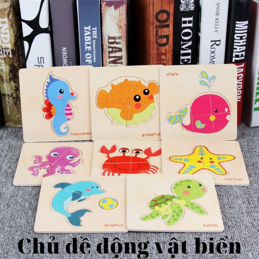 Bộ 8 bảng gỗ ghép hình dành cho bé