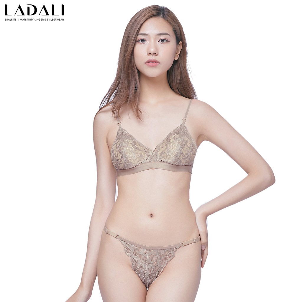 Bộ đồ lót ren mỏng không gọng sexy gợi cảm Ladali hàng thiết kế cao cấp