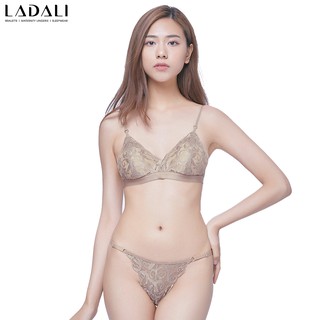 Bộ đồ lót ren mỏng không gọng sexy gợi cảm Ladali hàng thiết kế cao cấp