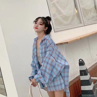 ÁO SƠ MI KẺ FORM THỤNG