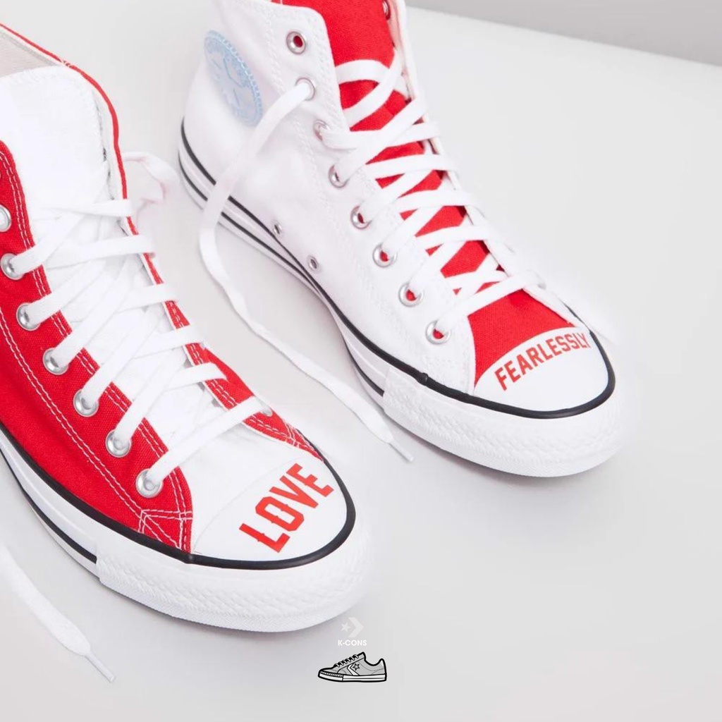 Chuck Taylor All Star Love Fearlessly | Giày Thể Thao Phối Màu Đỏ Trắng