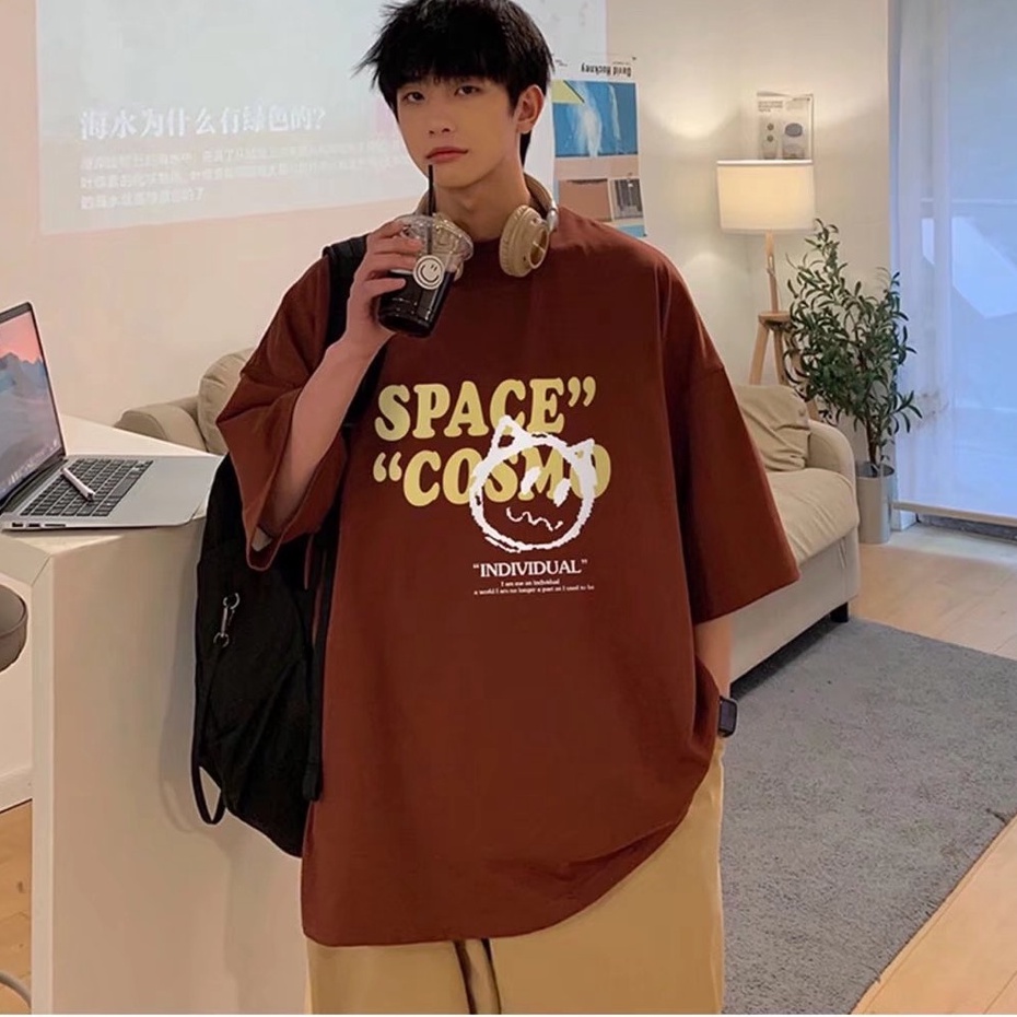 Áo Thun Tay Ngắn Cổ Tròn In Họa Tiết Phong Cách Hip hop Thời Trang Cho Nam