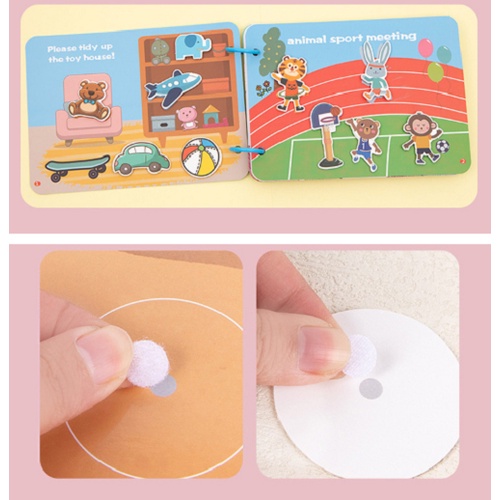Học liệu bóc dán Montessori 10 trang chủ đề tiếng anh cho bé