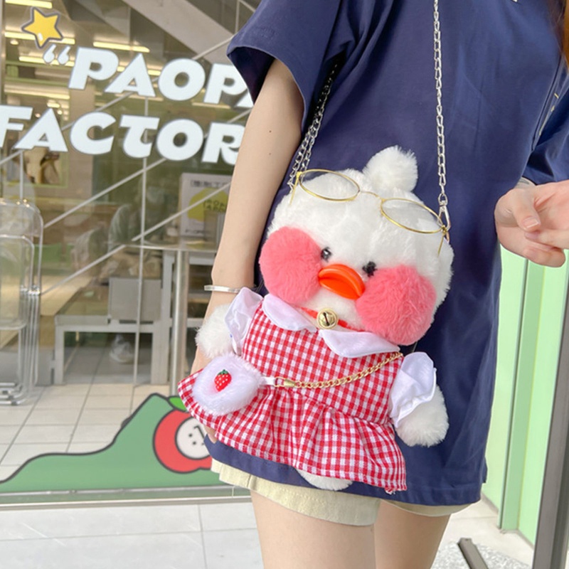 Túi Đeo Chéo Hình Vịt Nhồi Bông Xinh Xắn Dành Cho Nữ