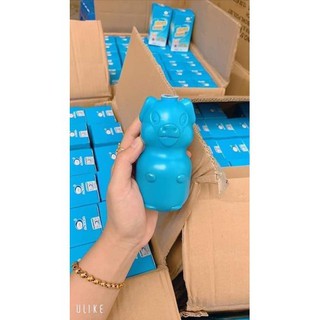Combo 2 Chai lọ sáp thơm thả bồn cầu hình con lợn diệt khuẩn khử mùi tạo hương