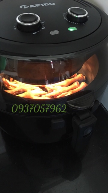 Nồi chiên không dầu Rapido RAF6.5M2 1800W 6.5Lít kèm quà tặng  hàng có sẵn