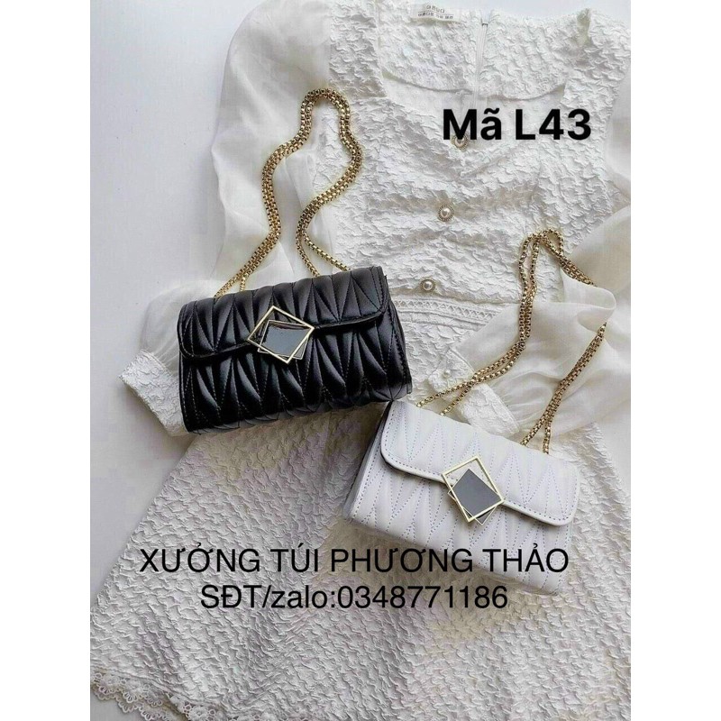Túi xách đeo chéo trần trám KHOÁ GƯƠNG DC74
