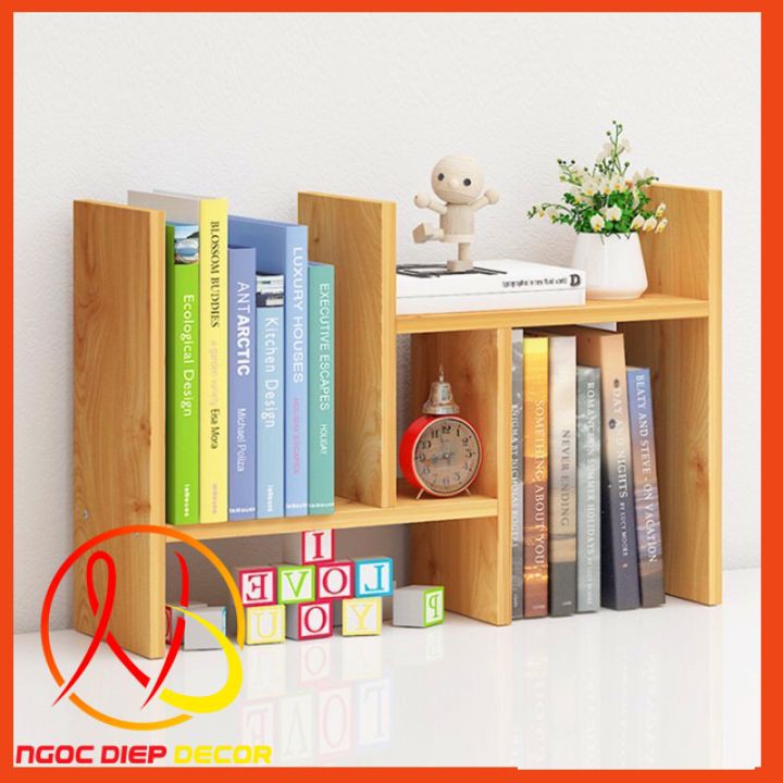 Kệ sách để bàn giá xưởng, kệ sách gỗ lắp ghép nhanh chóng để bàn sắp xếp đồ đạc gọn gàng dày 12 và 17mm