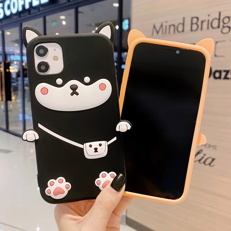 Ốp Điện Thoại Silicon Mềm Hình Shiba 3d Cho Iphone 11 / 12 Pro Max Mini 12pro Se 2020 X Xs Max Xr 6 6s 7 8 Plus