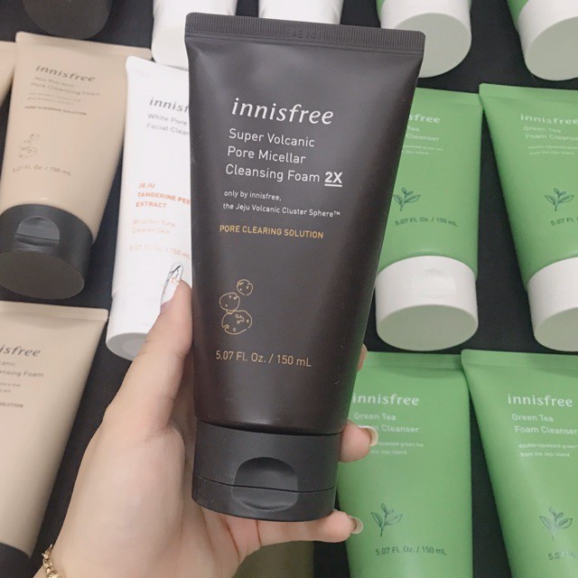 SỮA RỬA MẶT INNISFREE JEJU VOLCANIC PORE CLEASING FOAM 2X + SCRUB FOAM