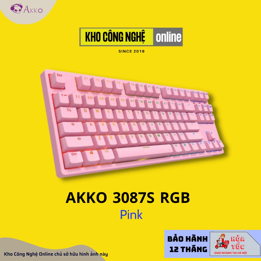 Bàn phím cơ AKKO 3087S RGB – Pink