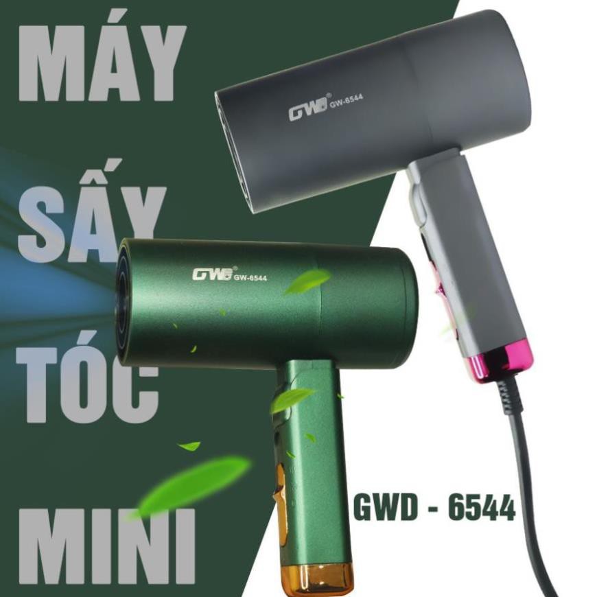 Máy Sấy Tóc Mini Cầm Tay GW-6544  chính hãng - Mức nhiệt ổn định, khô nhanh dễ dàng tạo kiểu, tiện lợi, nhỏ gọn