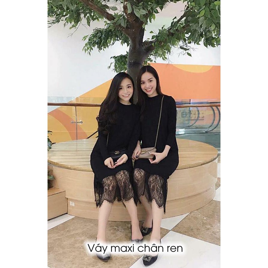 Maxi chân ren - xả kho