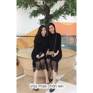 Maxi chân ren - xả kho