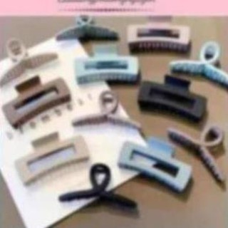 Kẹp tóc nhựa nhám cỡ lớn thiết kế đơn giản phong cách Hàn Quốc  #KT_16881 [ cặp tóc nhám sang trọng ]
