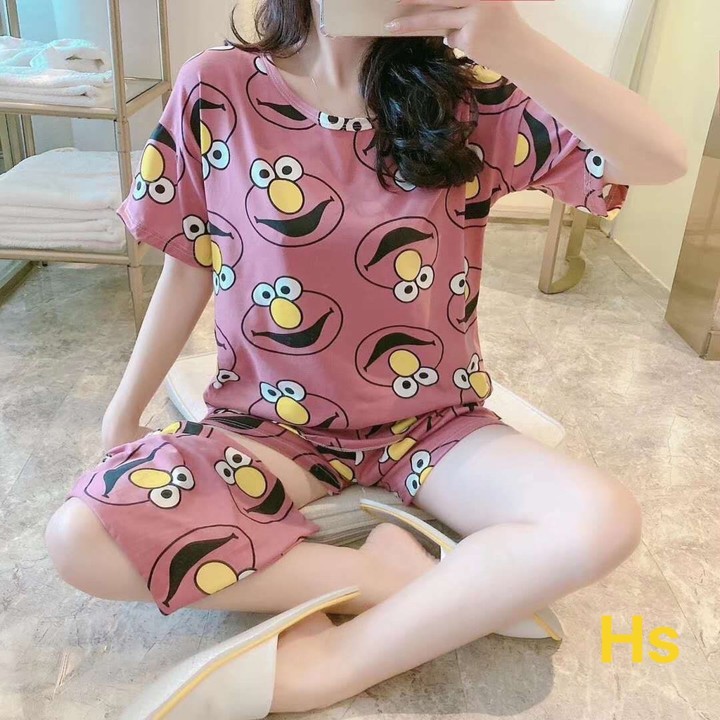 Bộ Ngủ Cartoon Siêu Cute oversize [Giam 41%]-HươngSu-(250-Set-BoNguHoaNguSac-CaChuaNenVang) | BigBuy360 - bigbuy360.vn