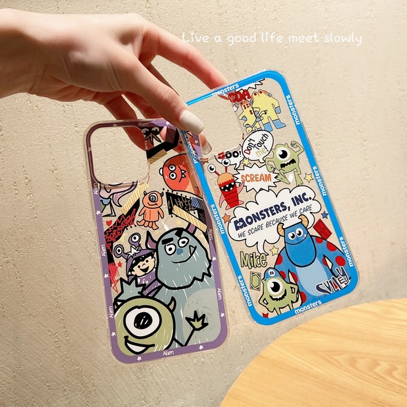 Cute Casing Xiaomi Mi 11T 11 10T 9 8 A3 A2 SE POCO M4 M3 5G Note 10 Lite Pro 5G 9T K20 Monsters University Sulley Mike graffiti Straight Edge Airbag Shockproof Full Clear Soft Phone Back Case Cover HLE 07