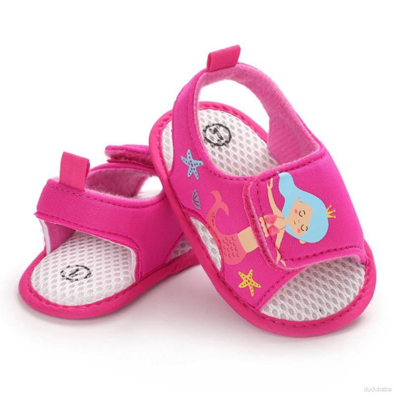 Giày sandal in hình nàng tiên cá thời trang xinh xắn cho bé gái 0-18 tháng tuổi