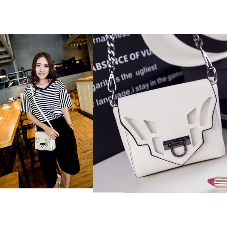 SALE SỐC - Túi xách messenger nắp cut out B036