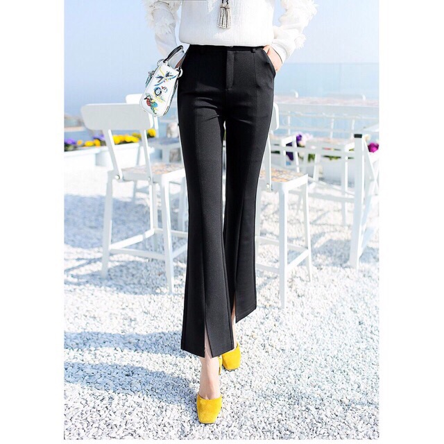 Quần Tây ống loe xẻ ly trước “giống y hình” | BigBuy360 - bigbuy360.vn