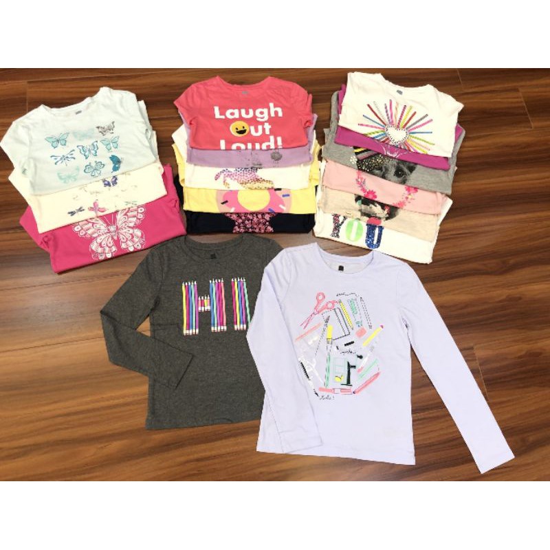 Áo thun dài tay cho bé gái 4-16 tuổi