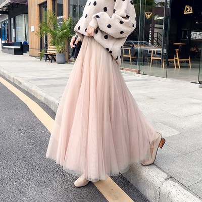 Chân Váy Voan Ullzang Váy Maxi Nữ Xếp Ly Midi Xoè Dài Hàn Quốc VFSVV22419
