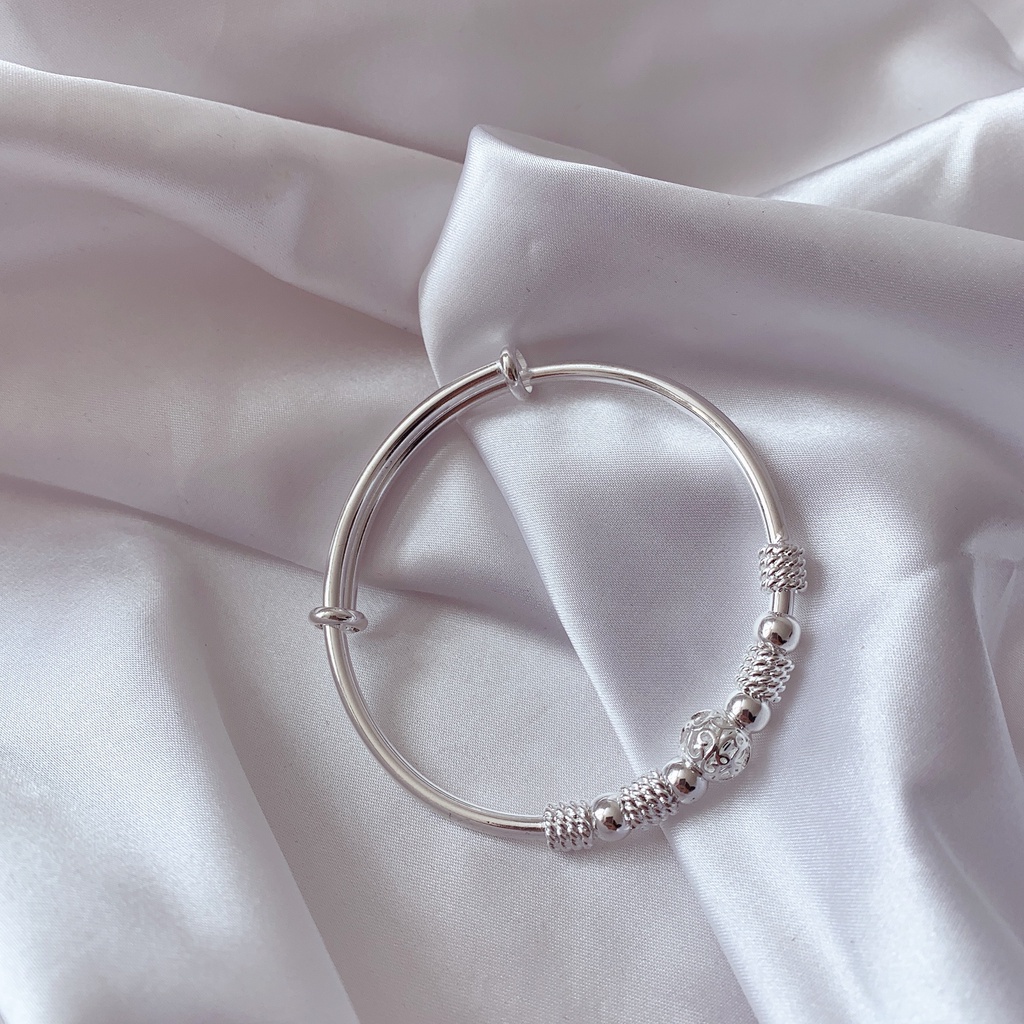 Lắc tay nữ 925, vòng tay nữ bạc đính kèm hạt SUNF09 | BigBuy360 - bigbuy360.vn