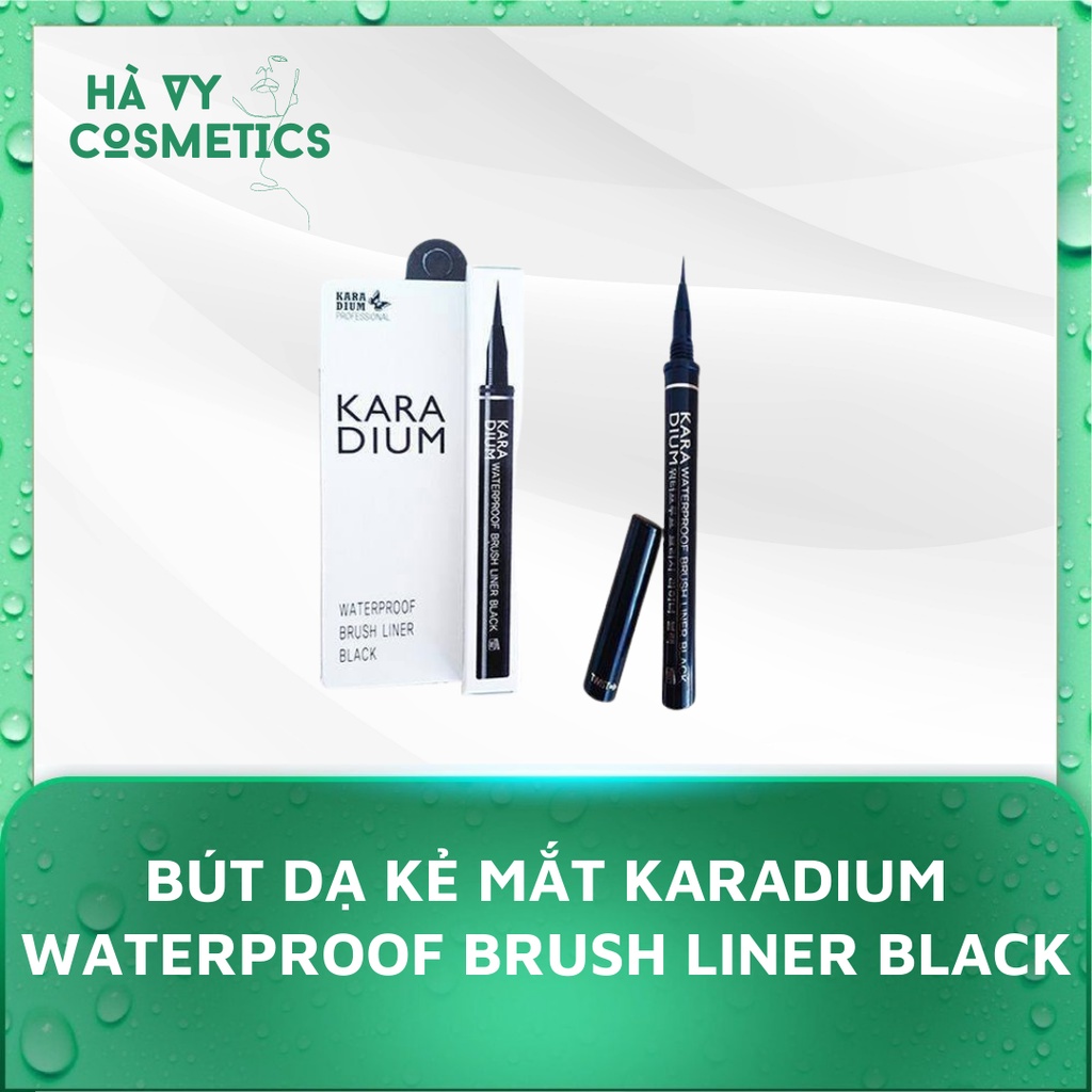 Bút Dạ Kẻ Mắt Karadium Waterproof Brush Liner Black