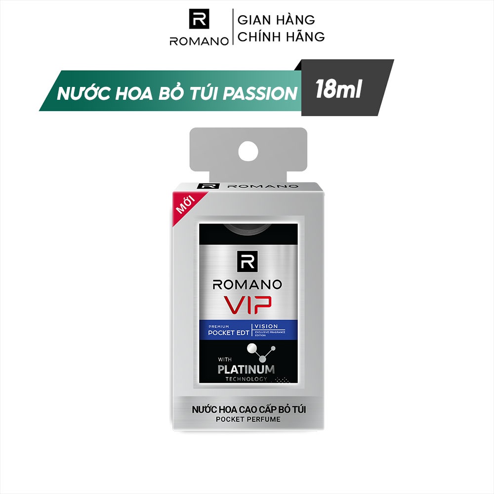 Nước hoa bỏ túi cao cấp Romano Vip 18ml Vision