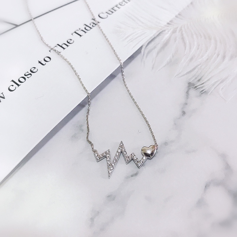 Dây chuyền vòng cổ nữ titan nhịp tim X4-210A - CAM KẾT KHÔNG GỈ, KHÔNG BAY MÀU - BẢO HÀNH 12 THÁNG