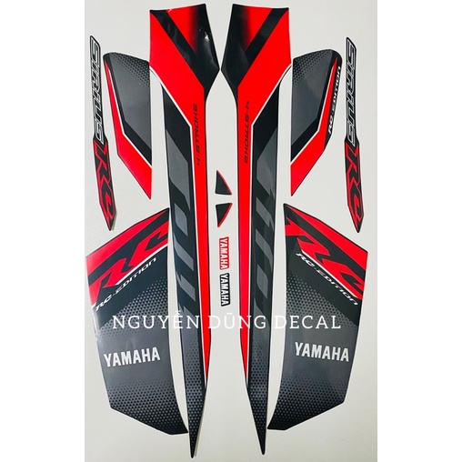 Nguyên bộ tem 3 lớp Sirius RC đỏ đen đời 2018_ Nguyễn Dũng Decal