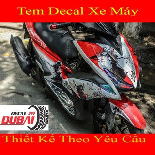 tem trùm dán xe nvx samurai đỏ trắng