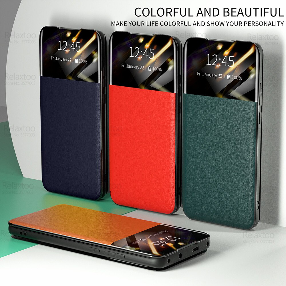 Bao Da Điện Thoại Nắp Lật Mặt Gương Thông Minh Cho Samsung Galaxy A53 5G A13 4G A73 A33 A23 2022 A 13 53