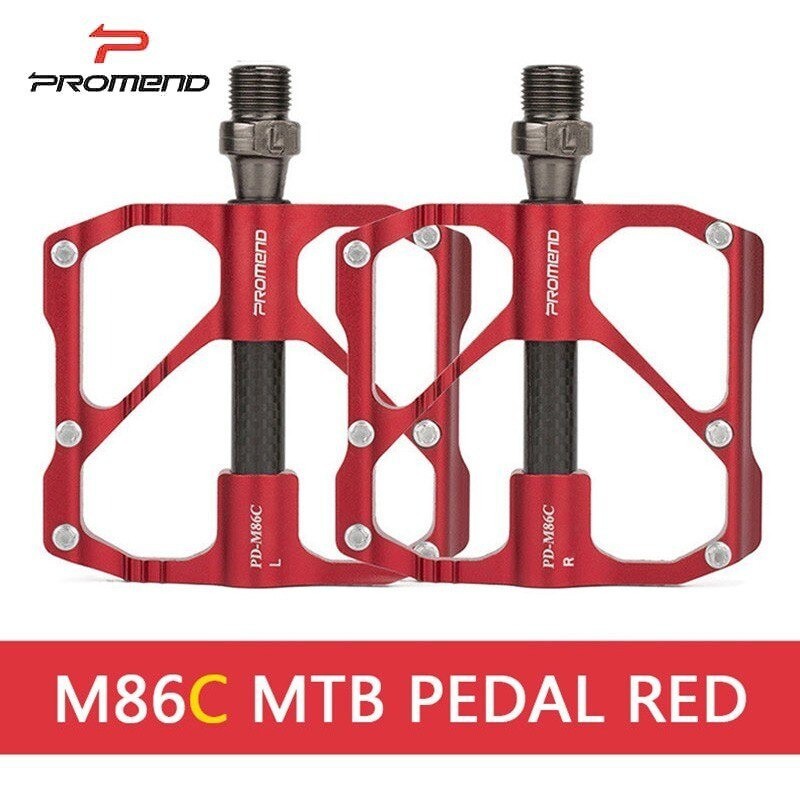 Pedal PROMEND PD- M86/R87c Siêu Nhẹ Trục Carbon Hợp Kim Nhôm 3 Vòng Bi Dành Cho Road/MTB