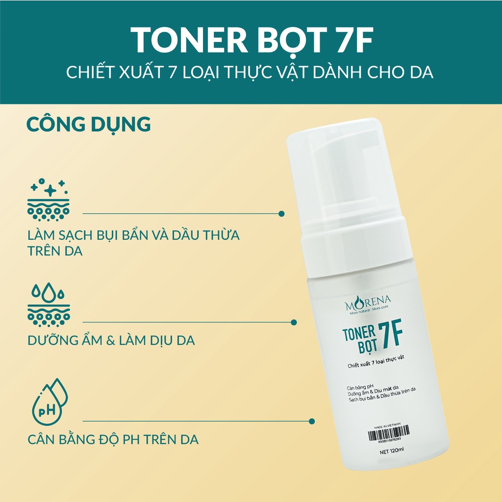 Toner tạo bọt 7F Huyền Phi 120ml