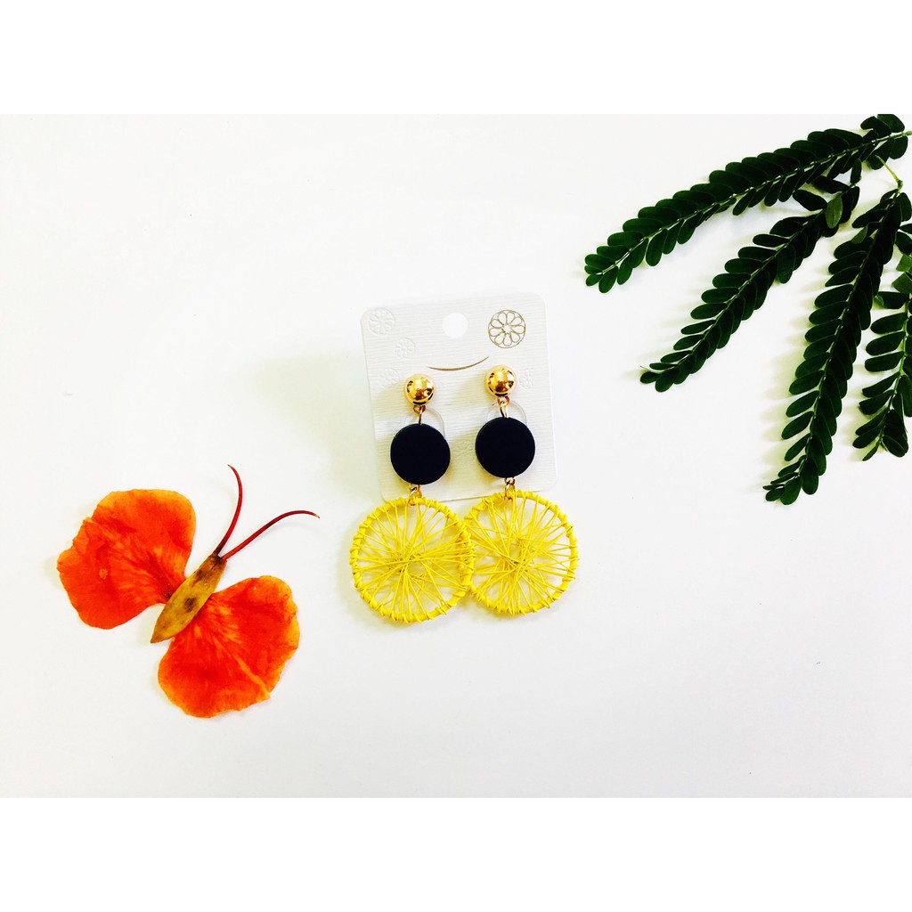 Khuyên tai vòng tròn dreamcatcher, bông tai vintage xinh xắn cho nữ