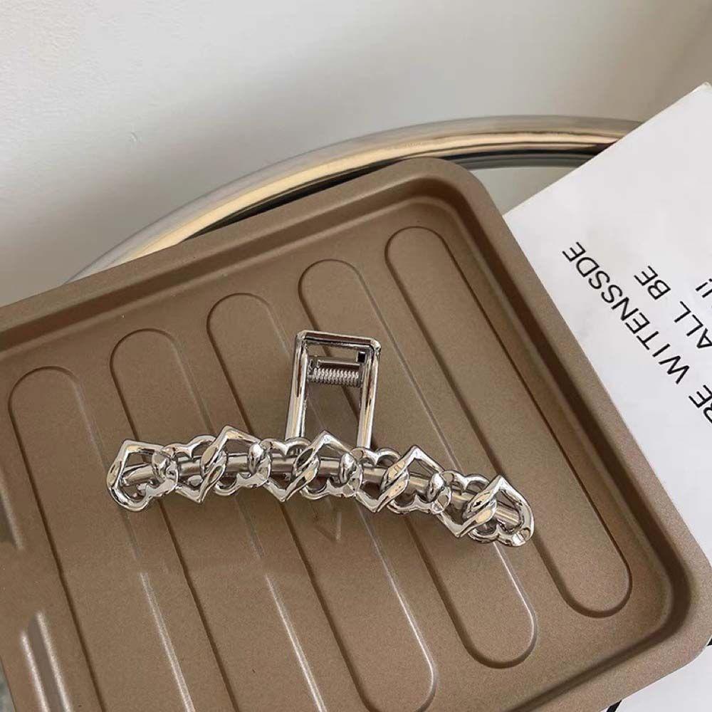 Kẹp Tóc Móng Vuốt Hình Trái Tim Rỗng Phong Cách Vintage Thanh Lịch Dành Cho Nữ Giá Đỡ