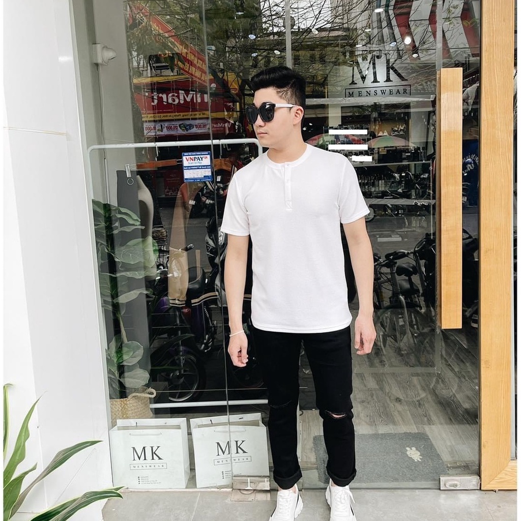 Áo Thun Trơn Nam Nữ Vải Cotton Tổ Ong Co Giãn 4 Chiều Thấm Hút Mồ Hôi - Form Slimfit Ôm Gọn