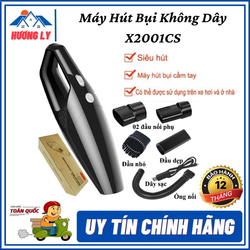 Máy Hút Bụi Cầm Tay Mini X2001CS Không Dây Hút Bụi Nhà Ở Xe Ô Tô - Bảo Hành 12 Tháng