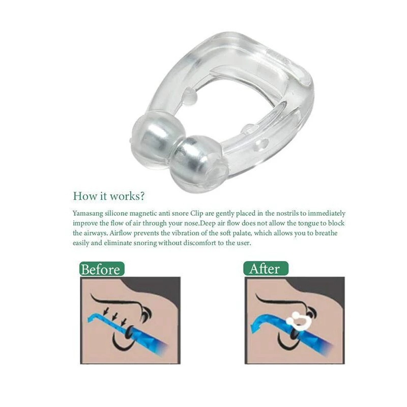 Hộp Đựng Mũi Chống Ngáy 6 Miếng Silicone, Thiết Bị Chống Ngáy 2 trong 1, Dụng Cụ Chống Ngáy Khi Ngủ Hiệu Quả Và Dễ Sử Dụng
