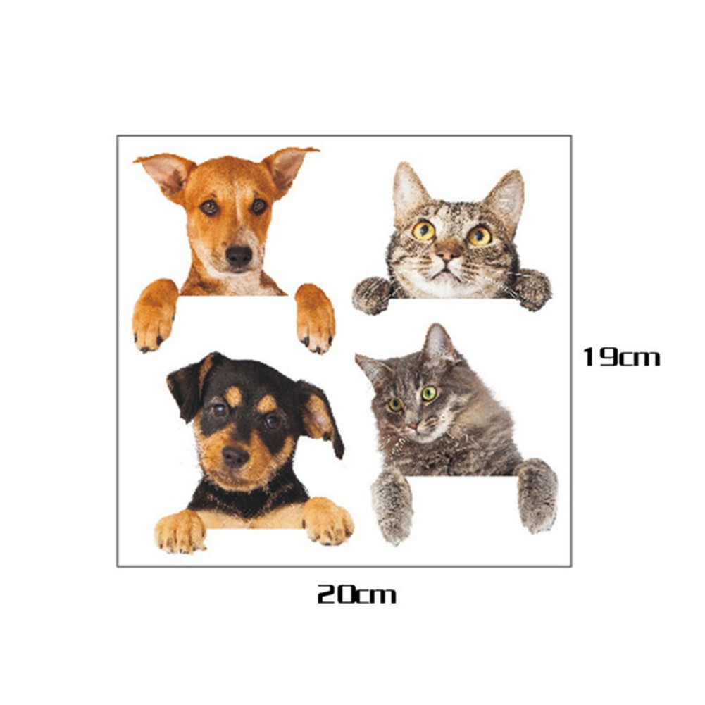 Bình Nước BK Kiểu Dáng Đơn Giản Hiện Đại✿Set 4 Tấm Hình Dán Trang Trí Công Tắc Hình Chó Mèo 3D Dễ Thương
