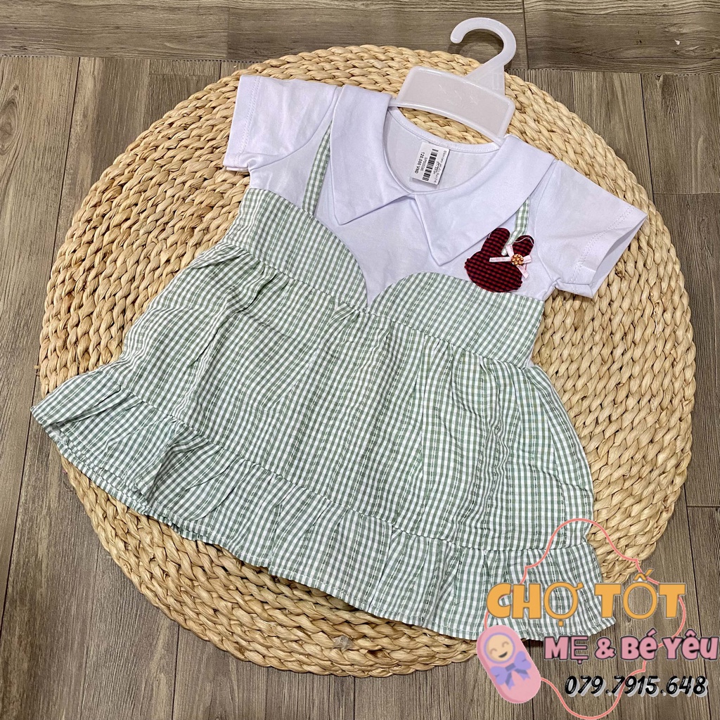 Set đầm thun kate hàn giả yếm siêu xinh (1-5