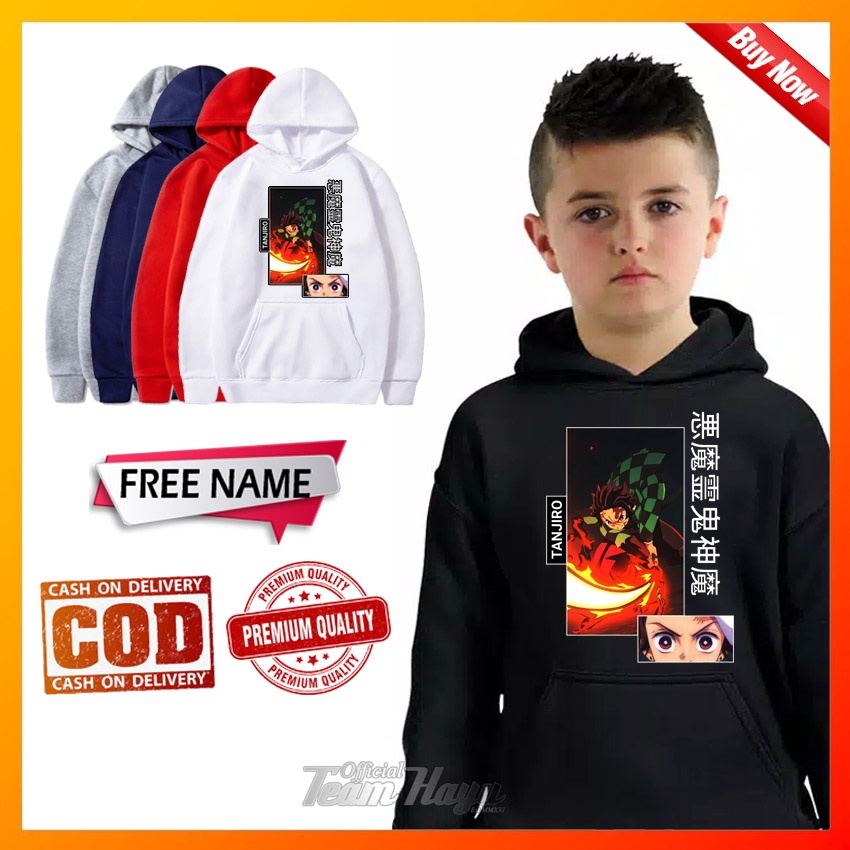 Áo Khoác Hoodie In Hình Anime Demon Slayer Tanjiro Chính Hãng