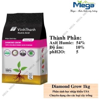 Humic nhập khẩu Mỹ hòa tan 100% kích thích rễ, cải tạo đất, kích thích hạt giống nảy mầm - mega