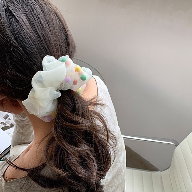 [Mã SKAMCLU8 giảm 10% cho đơn từ 100K] Cột Tóc Pom Pom