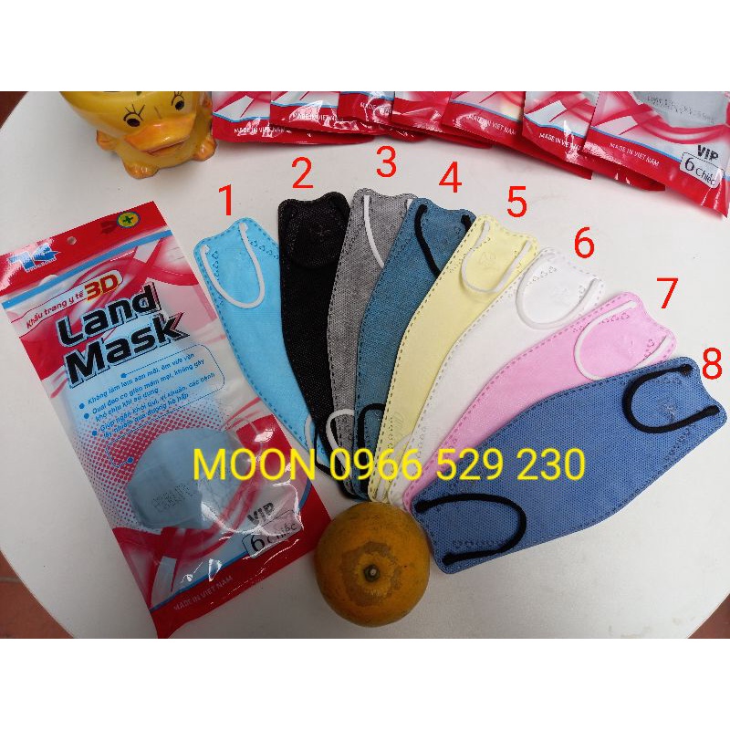 Khẩu trang 3D Land Mask cao cấp loại VIP đỏ (thùng 300 chiếc)