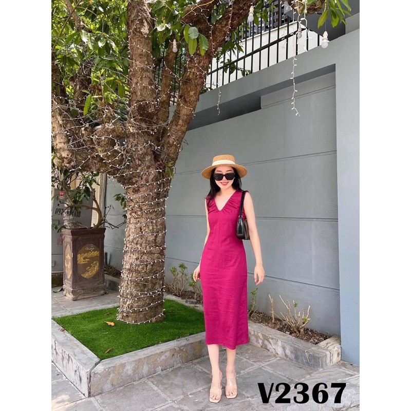 VNU262 - VÁY CỔ V DÚM SÁT NÁCH 2 LỚP | BigBuy360 - bigbuy360.vn